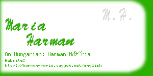 maria harman business card